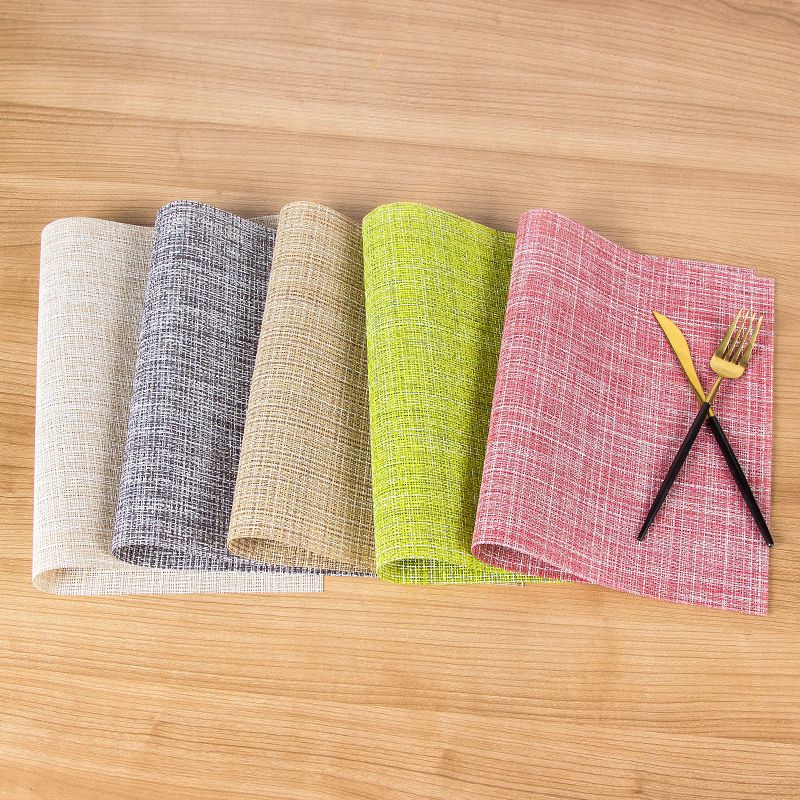 New PVC anti-slip and heat-insulating mat, European-style Western placemats, large square frame placemats