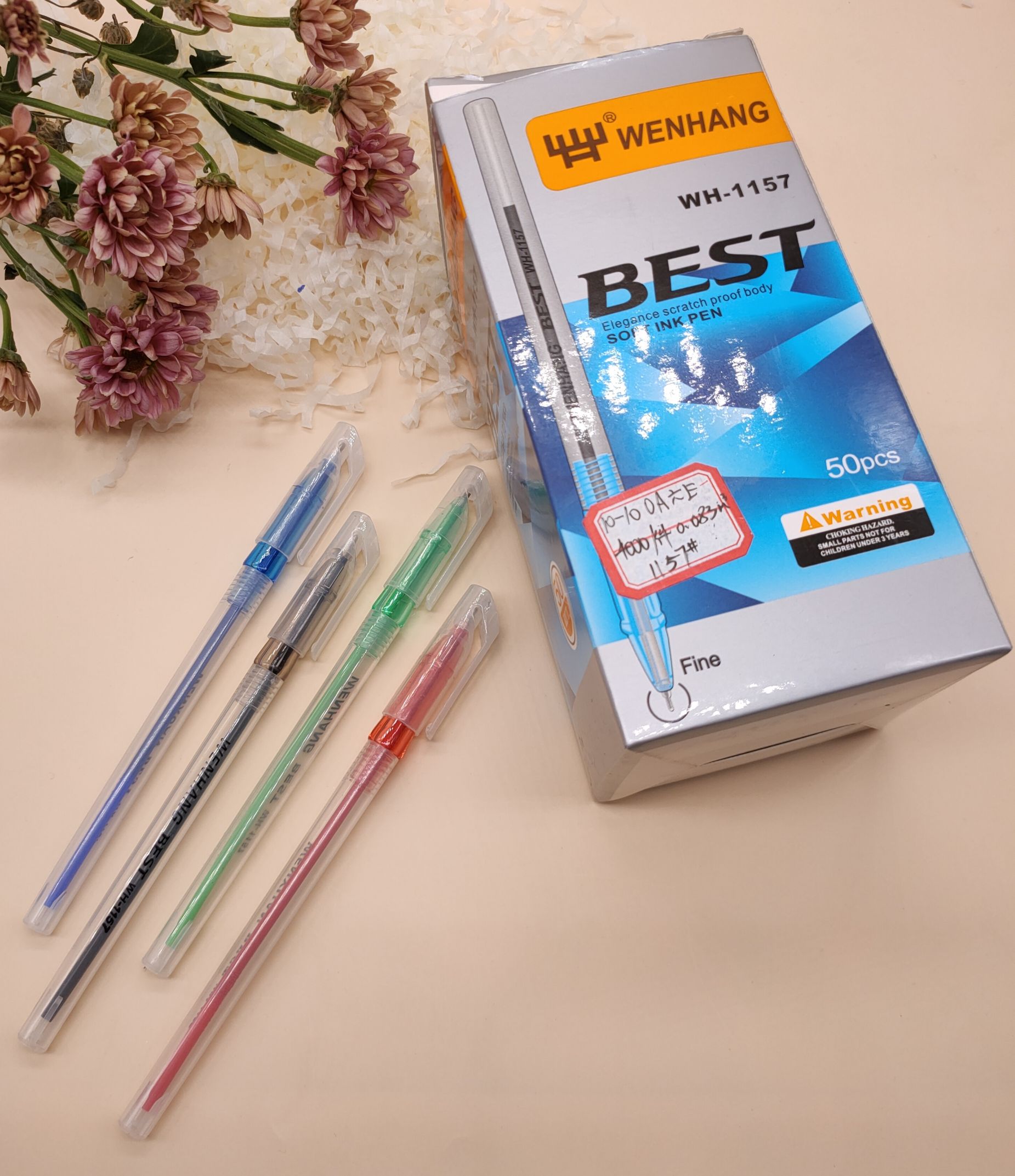 Classic ballpoint ballpoint office pen smooth middle oil pen anti - leakage ink anti - break color full figure
