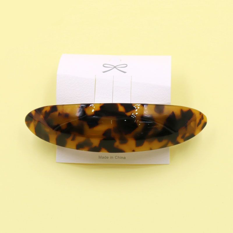 Large oval Korean hair clip spring clip, tortoiseshell arc-shaped ponytail clip clip, acetic acid hair clip spring clip, leopard print top clip pic 6