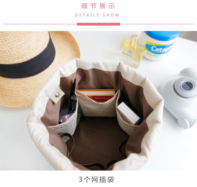  新款热销大容量收纳包 圆形化妆桶 直筒旅行整理包详情12