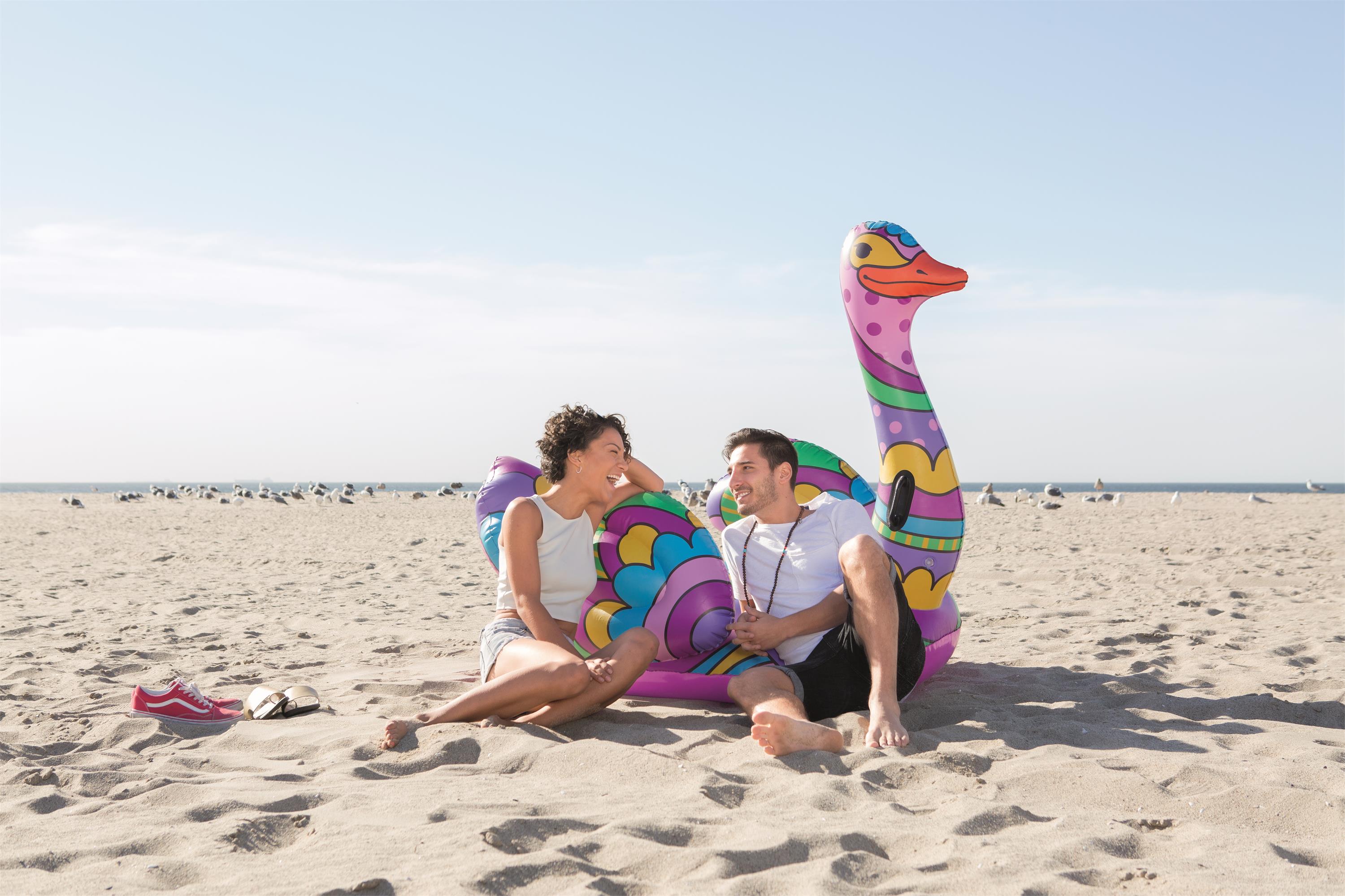 Bestway® 6'3" x 65.5"/1.90m x 1.66m 时尚彩绘鸵鸟坐骑详情图2