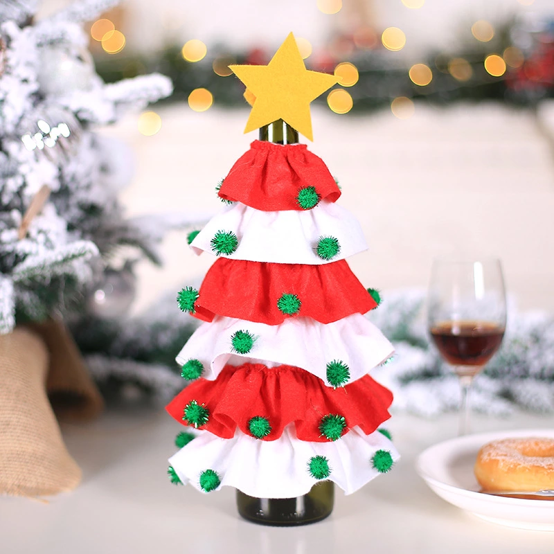 Christmas Decorations Christmas Tree Sticky Ball Five-Star Wine Bottle Set Restaurant Hotel Layout Props Application Scenario