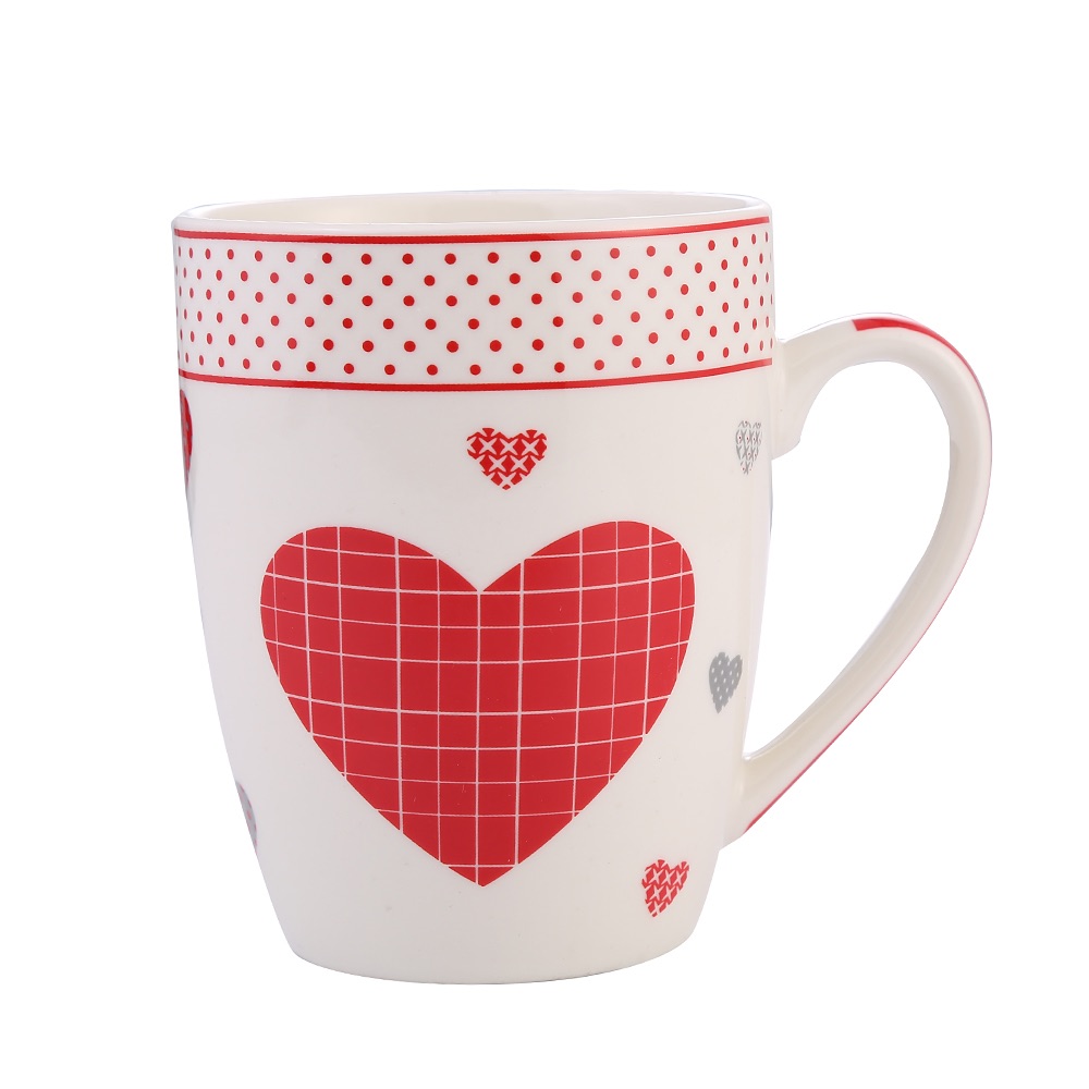 厂家直销日用陶瓷贴花马克杯情人节系列陶瓷杯