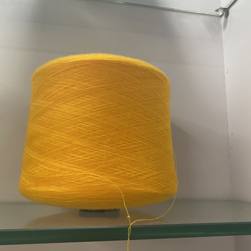 Acrylic coffee, Acrylic 28-count cashmere fine yarn, Acrylic expanded yarn, Acrylic gold thread, Yellow 8198