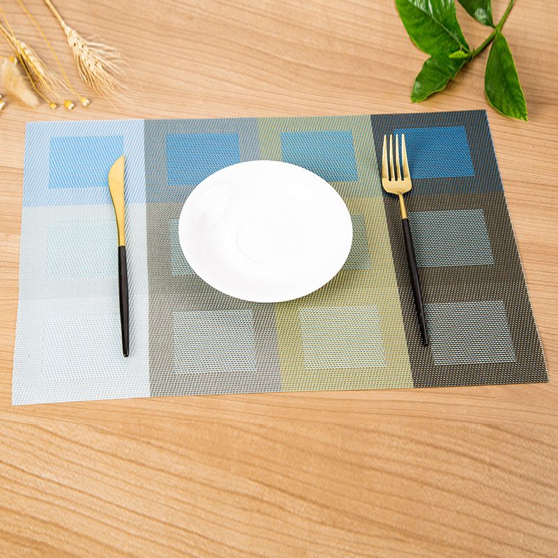 New PVC anti-slip and heat-insulating mat, European-style Western placemats, gradient window decoration placemats detail image 3