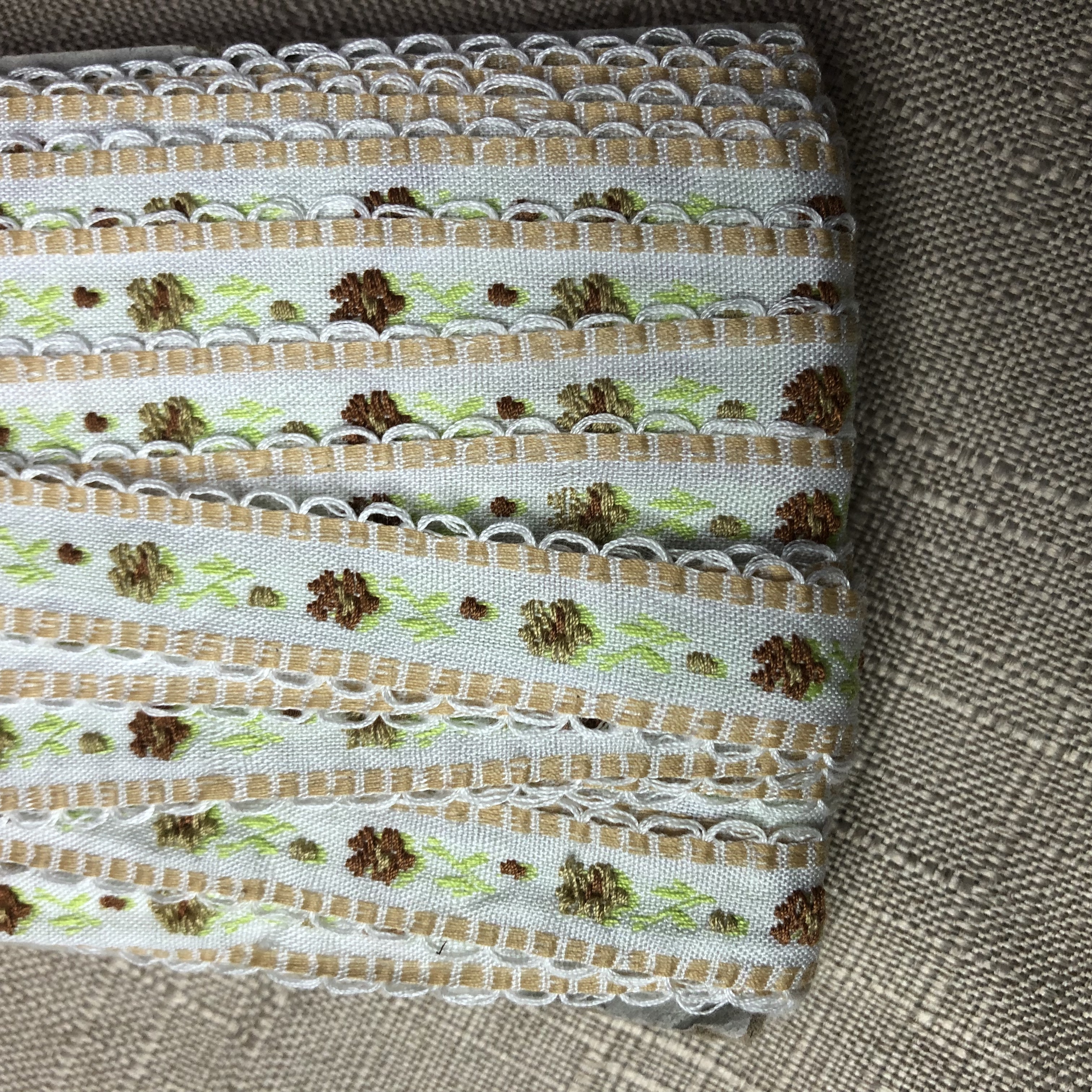 2公分耳朵边木机手工提花刺绣织带DIY服装辅料工艺品现货详情图6