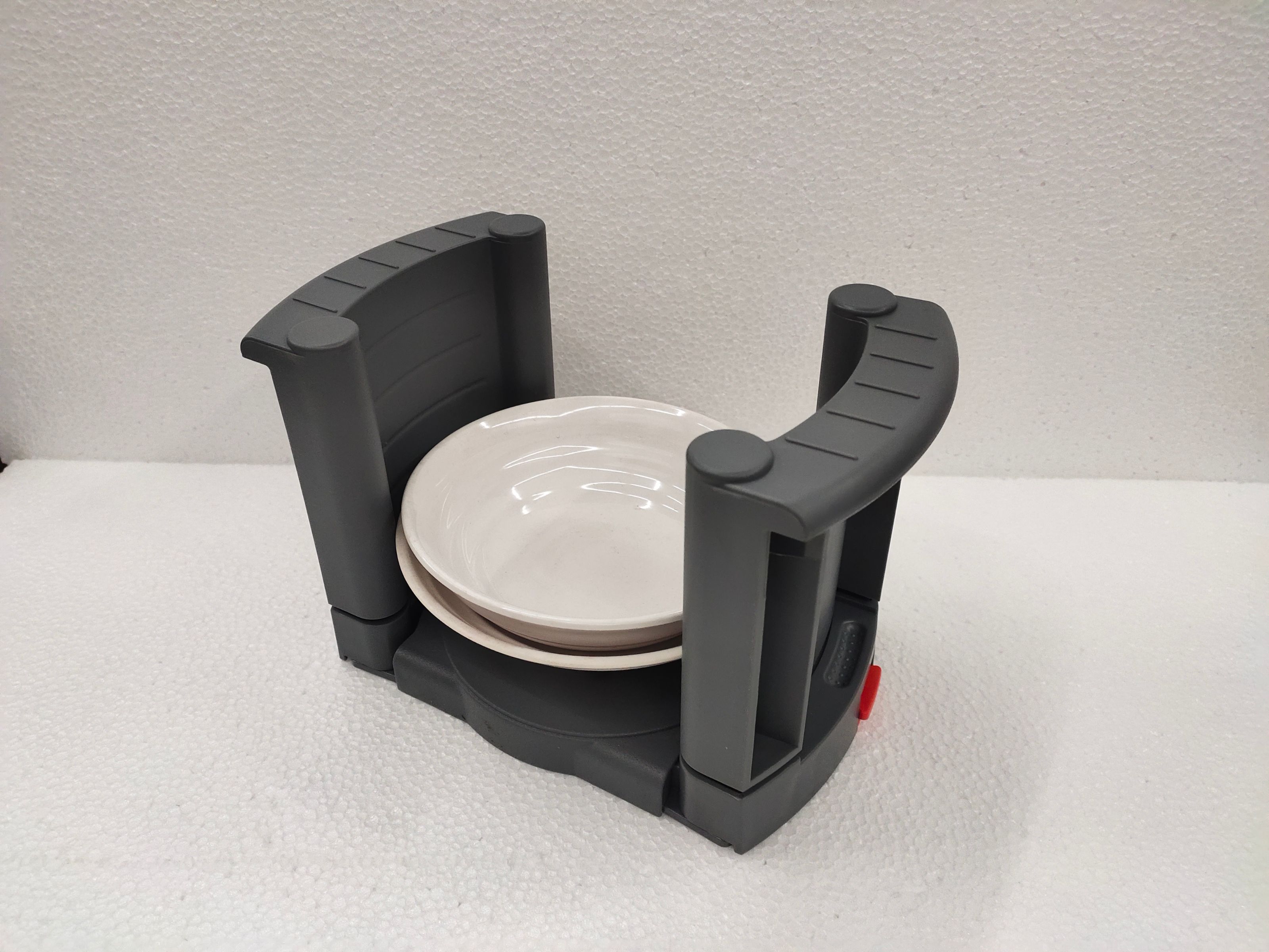 可调节伸缩提盘器塑料碟架收纳架桌面可伸缩注塑塑料碟架提盘器详情图2