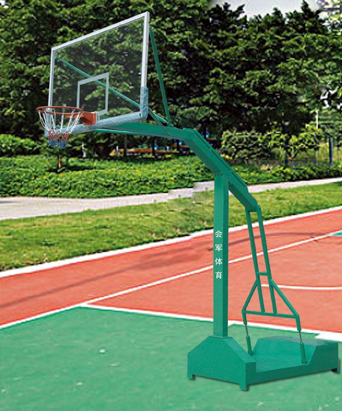 Hj-t016 will be body health toughened glass mobile basketball rack outdoor basketball rack details Picture