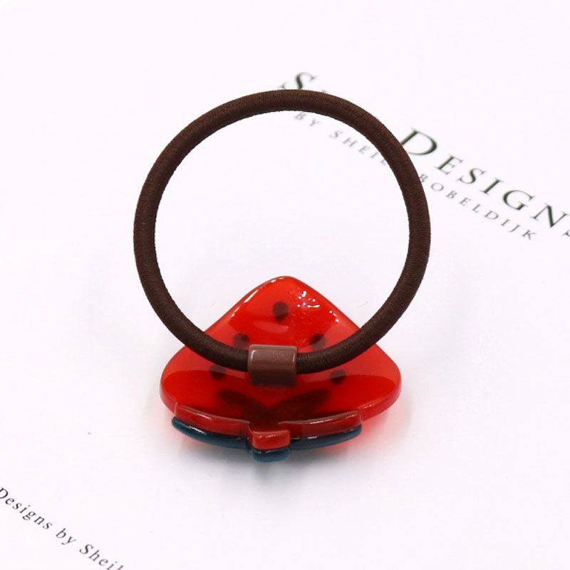 Cute Fruit Hair Rope Summer Small Fresh Strawberry Head Rope South Korea Net Red Hair Circle Tied Head Rubber Band Environmental Protection Hair Accessories Application Scenario