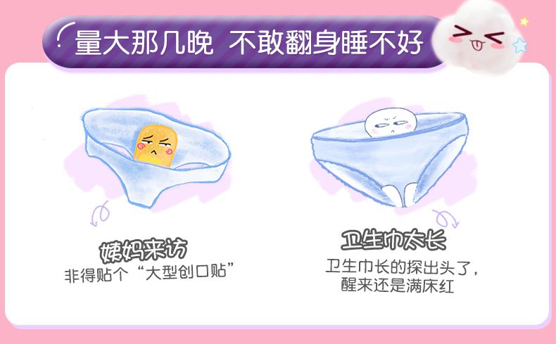 高洁丝(Kotex)经典系列 M/L夜安裤 裤型卫生巾腰围2片详情图2