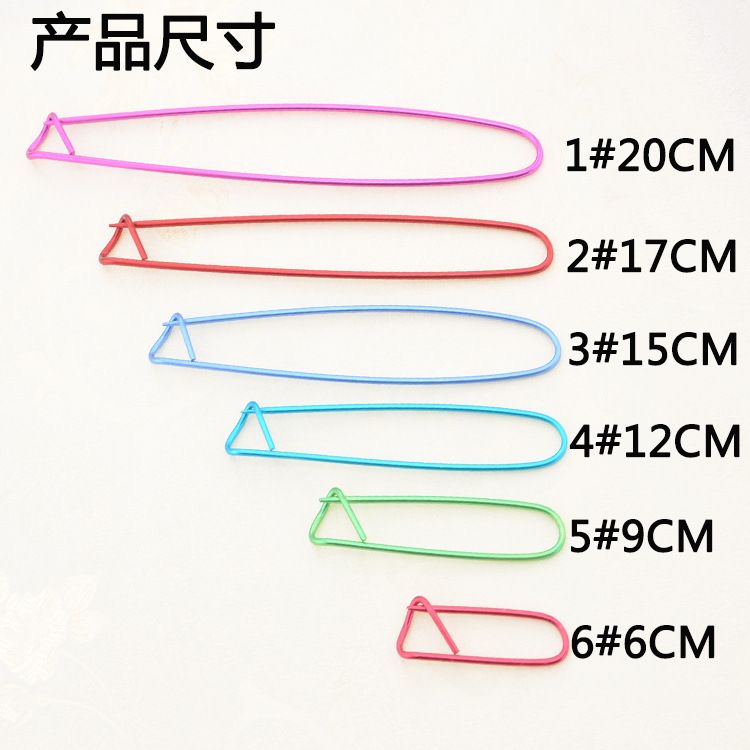 环保6规格铝制多彩毛衣记号大别针 毛衣防解大别扣编织扣针详情图1