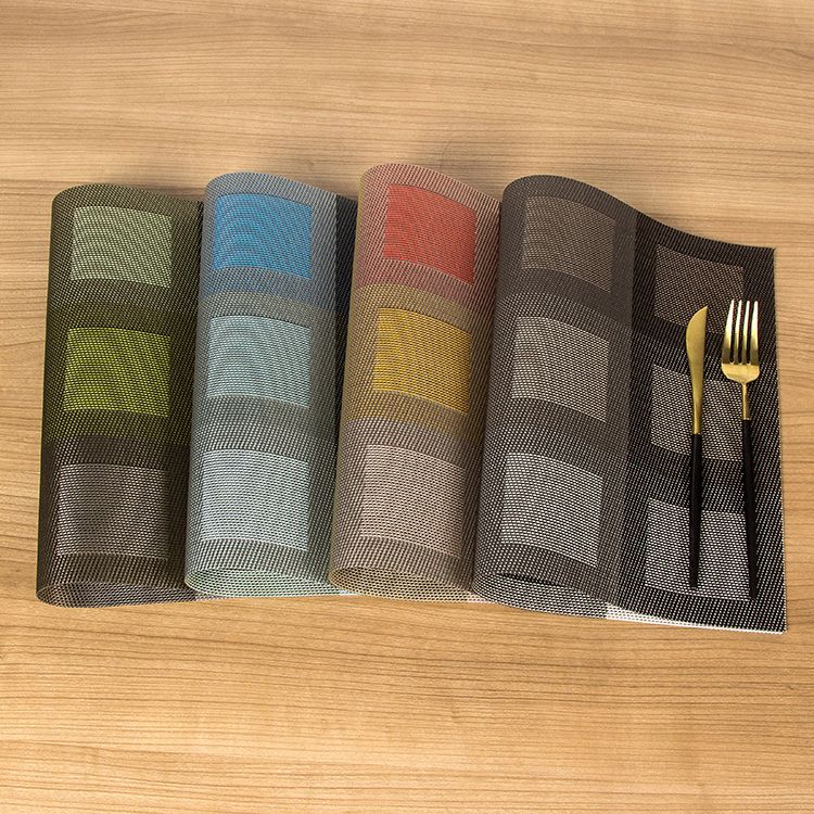 New PVC anti-slip and heat-insulating mat, European-style Western placemats, gradient window decoration placemats
