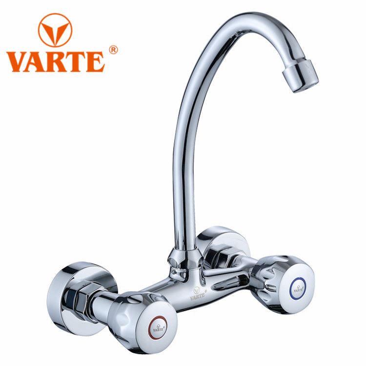 Brass double  handle  mixer bathroom shower faucets