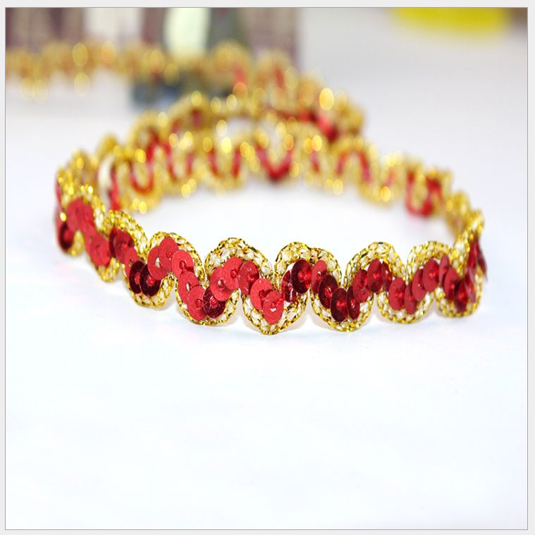 厂家直销金银丝亮片花边辅料 diy手工服装饰品配件家居窗帘配件细节图