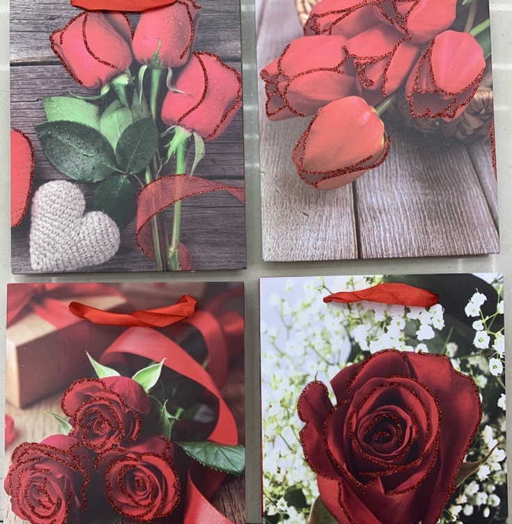 Rose shopping bag, gift bag, paper bag, advertising bag thumbnail