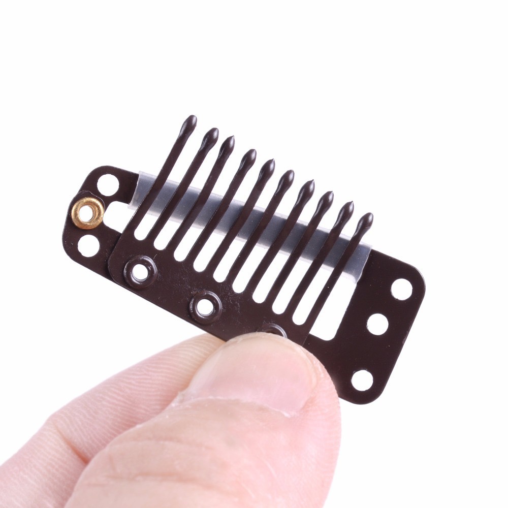 假发专用DIY3.6CM十齿水滴不生锈碳钢假发夹子接发卡子BB夹详情图9