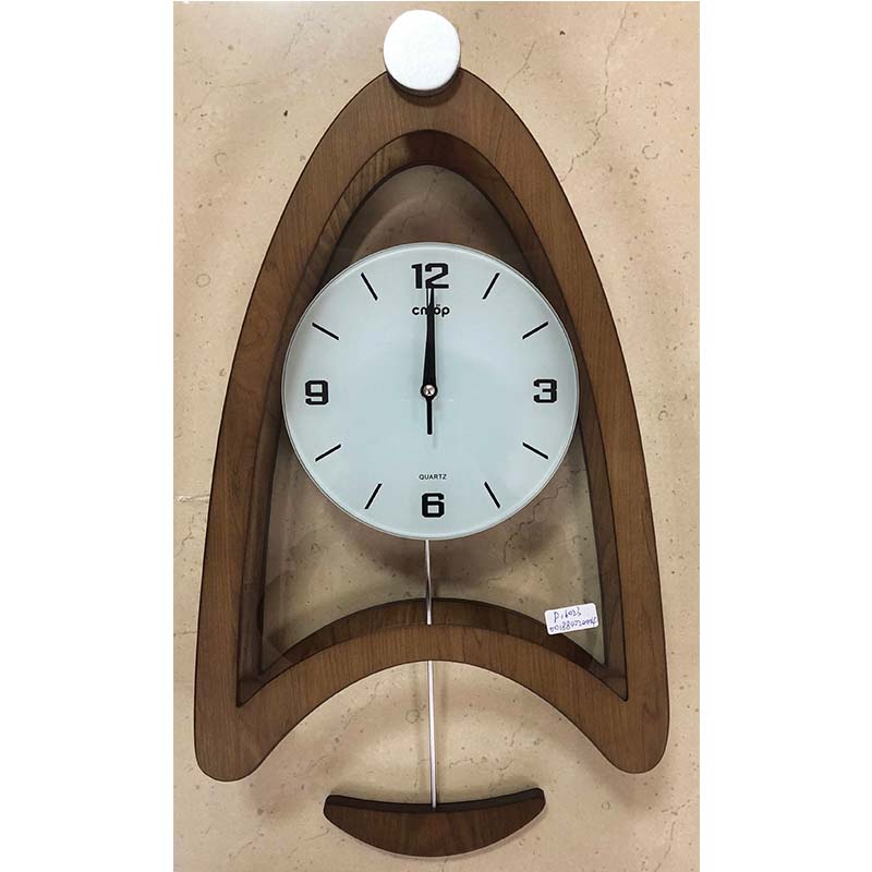 Modern, light luxury and simple solid wood wall clock details Picture