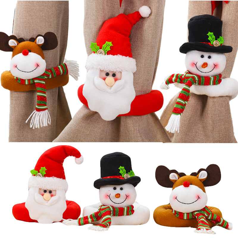 Christmas Creative Window Pendant Curtain Buckle Cartoon Doll Decoration Hotel Restaurant Decoration Doll Buckle