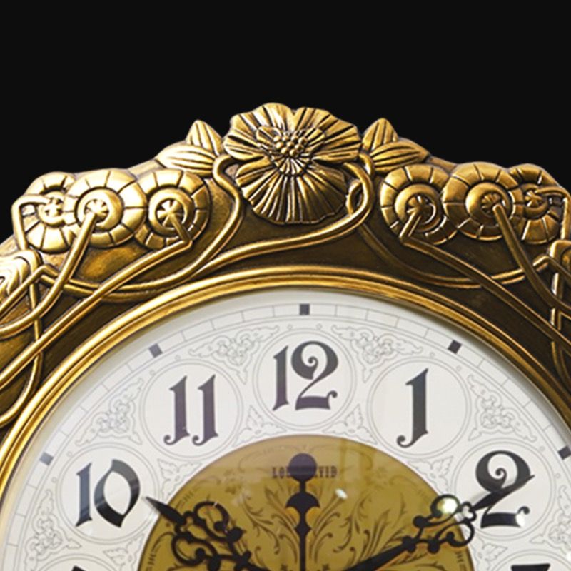 【梵尼诗】莎东W5005 兰斯克法式古董艺术复古铜壁钟客厅挂钟详情图3