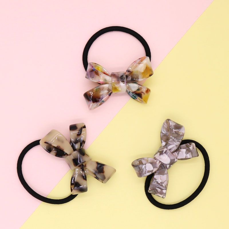 Korean Scrunchie Environmental Protection Hair Cord Acetate Sheet Hair Accessories Hair Band Double Bow Headband Headband Tie Hair full figure