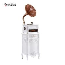 【梵尼诗】31S复古留声机白色客厅软装饰品摆件老式黑胶唱片机