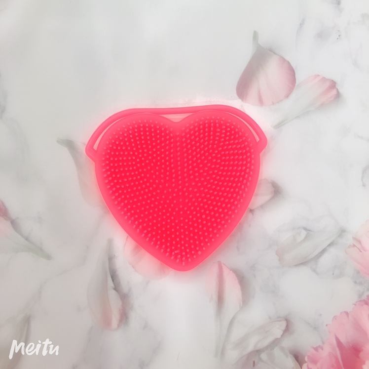 硅胶双面洗脸刷 心形洁面刷 婴儿洗头刷 清洁刷 美容刷图