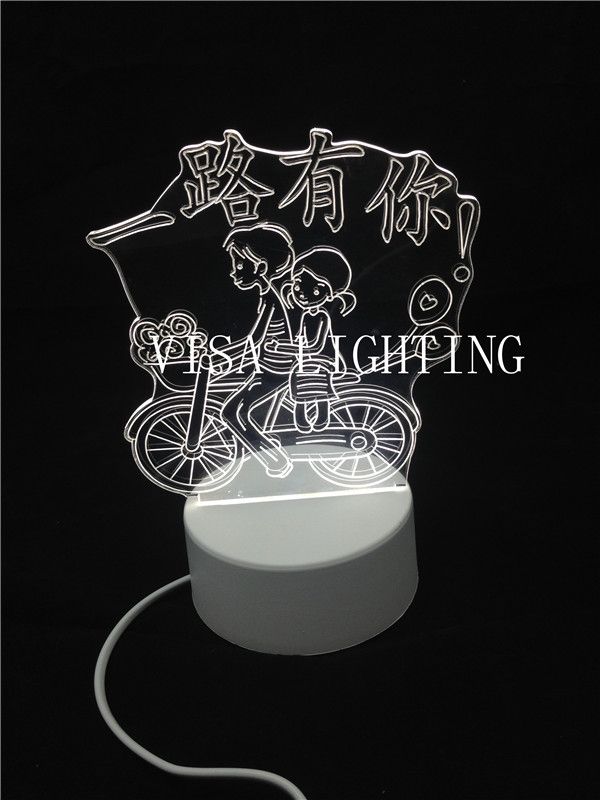 3D night light, three-position switch, touch USB power supply, led seven-color light detail image 4