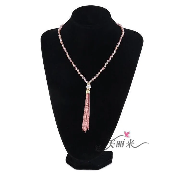 Tied crystal necklace 126 thumbnail
