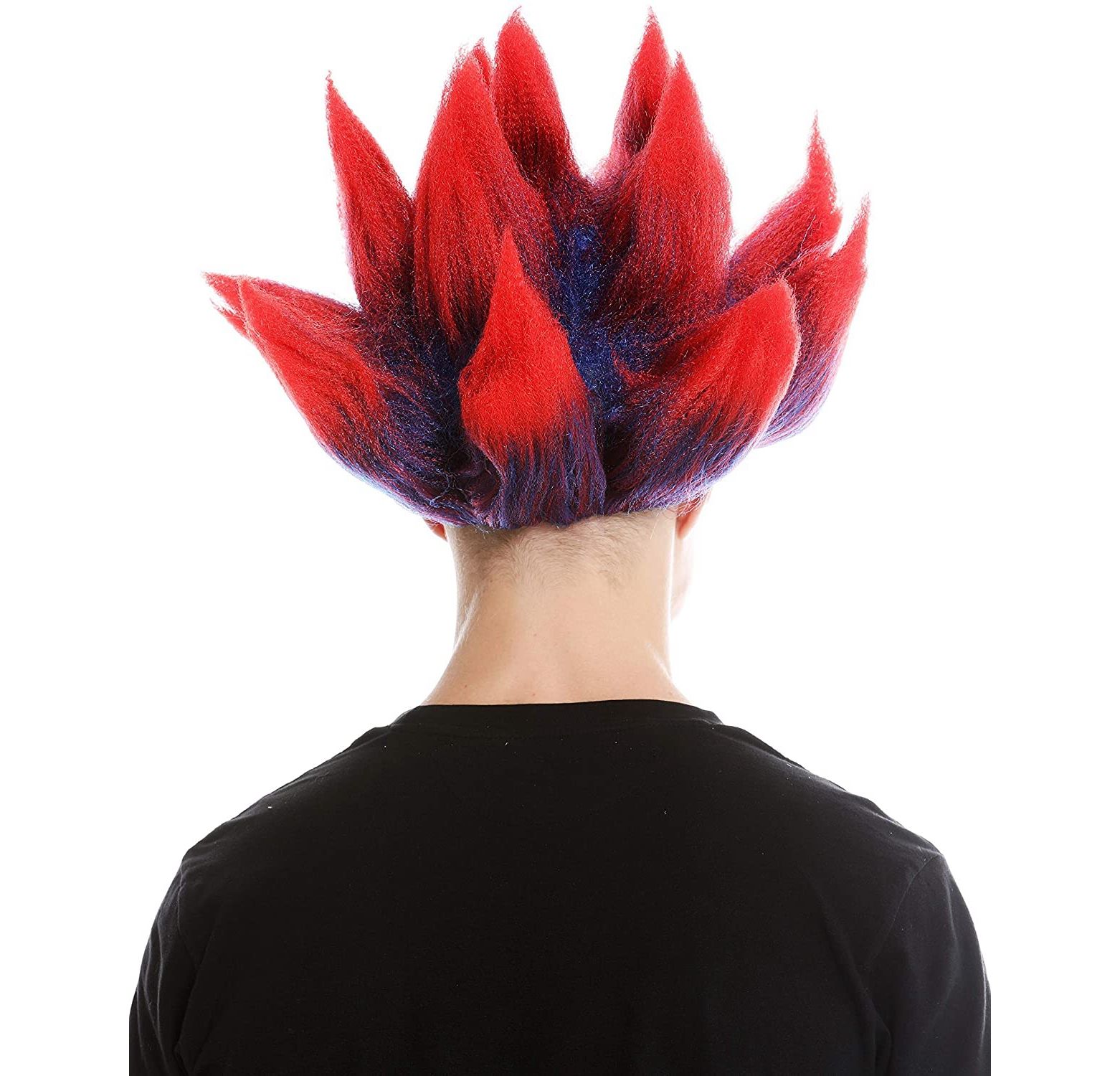 Two-color lotus Superman cosplay wig pic 1