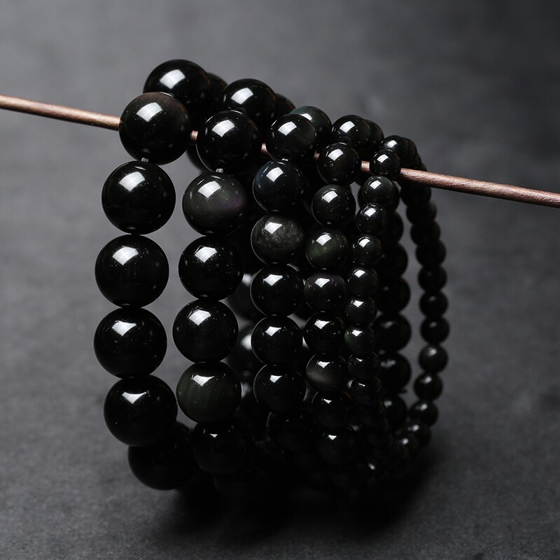 Natural obsidian bracelet details Picture