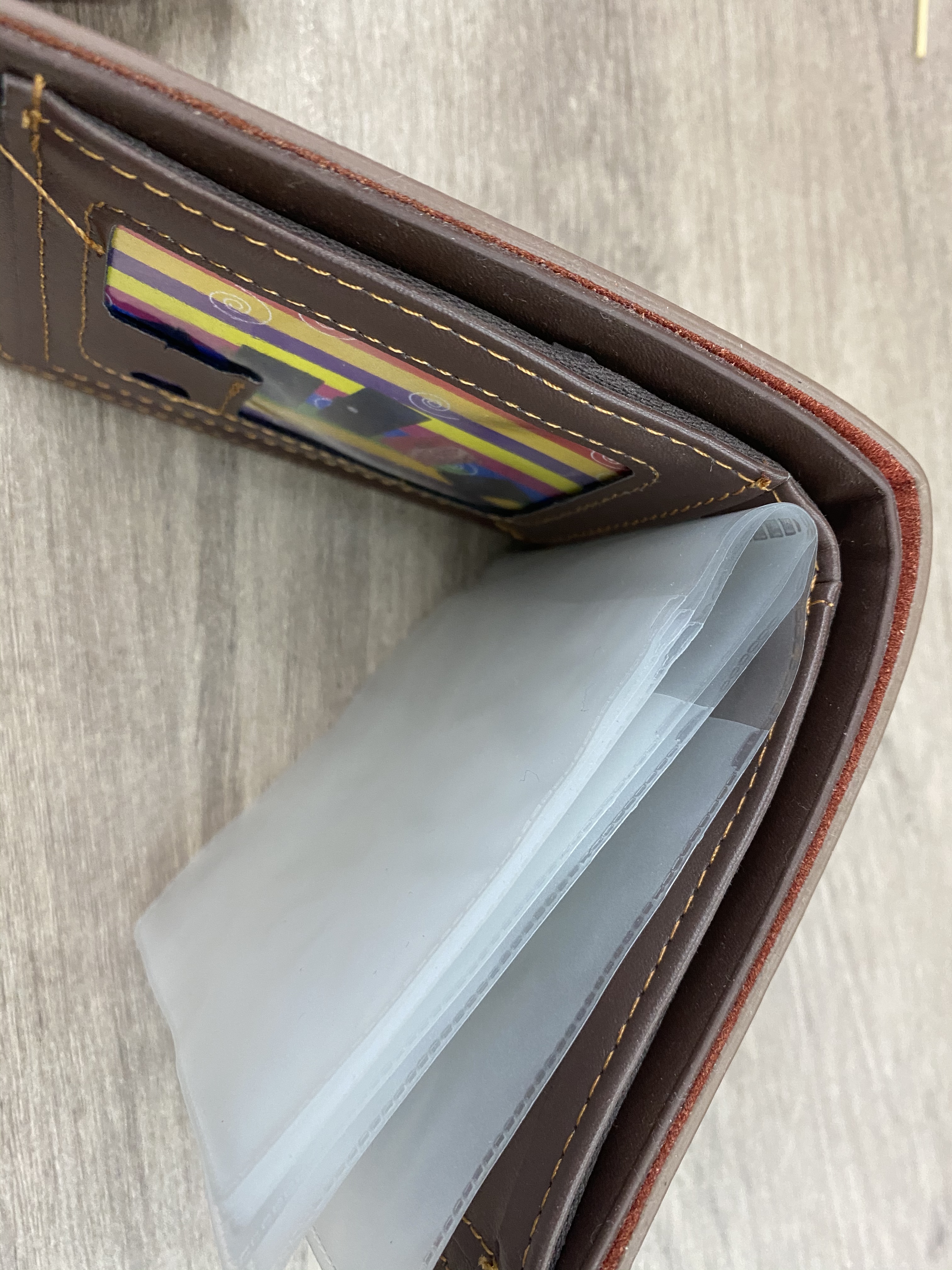 美金包无扣男钱包卡包带6页塑料片超薄款产品图