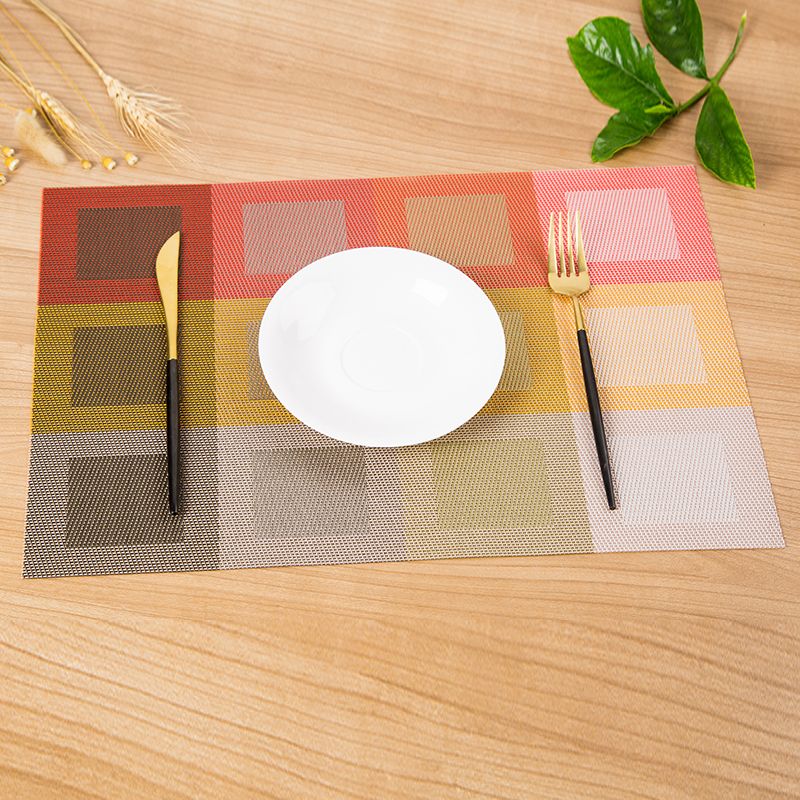 New PVC anti-slip and heat-insulating mat, European-style Western placemats, gradient window decoration placemats detail image 4