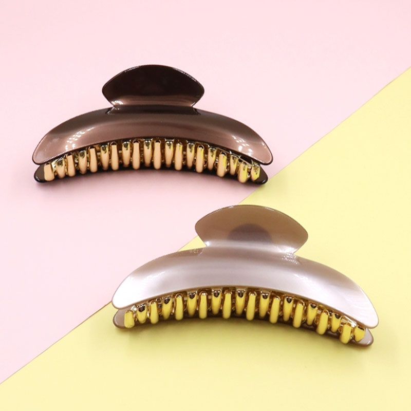 Korean Super Size Hair Clip Vertical Clip Solid Color Clip Clip Hair Hair Ponytail Clip Acrylic Hair Clip Hair Accessories full figure