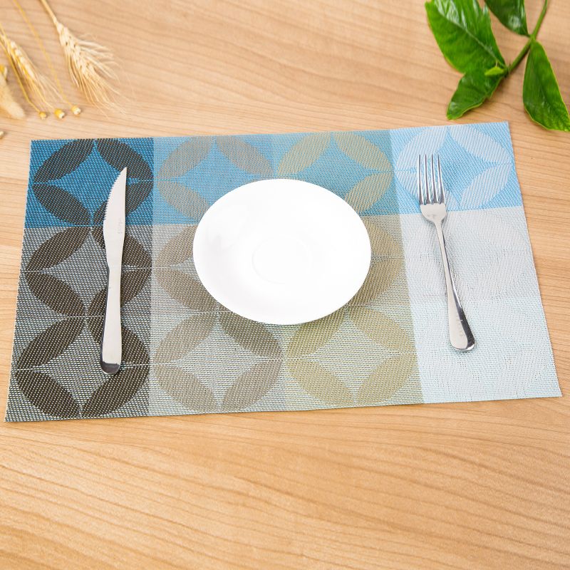 New PVC anti-slip and heat-insulating mat, European-style Western placemats, copper coin flower placemats pic 3