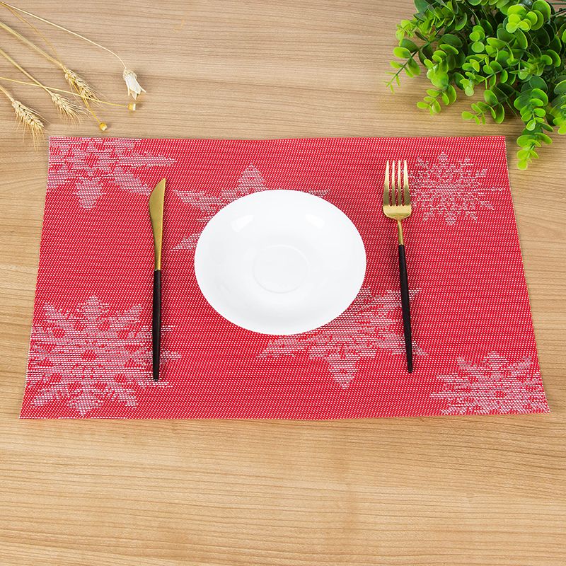 New PVC anti-slip and heat-insulating mat, European-style Western placemats, Christmas style placemats detail image 2