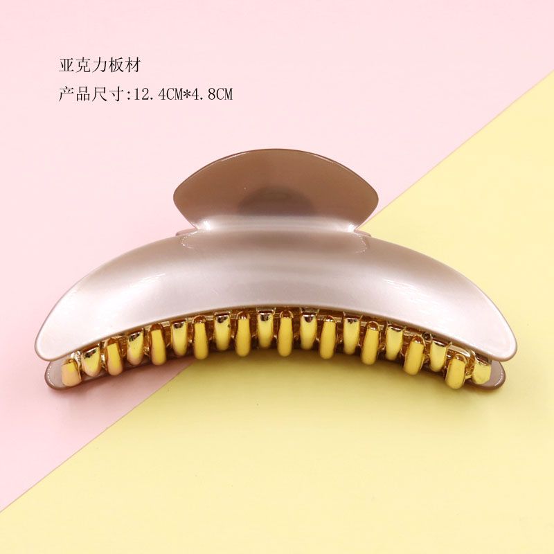 Korean Super Size Hair Clip Vertical Clip Solid Color Clip Clip Hair Hair Ponytail Clip Acrylic Hair Clip Hair Accessories details Picture