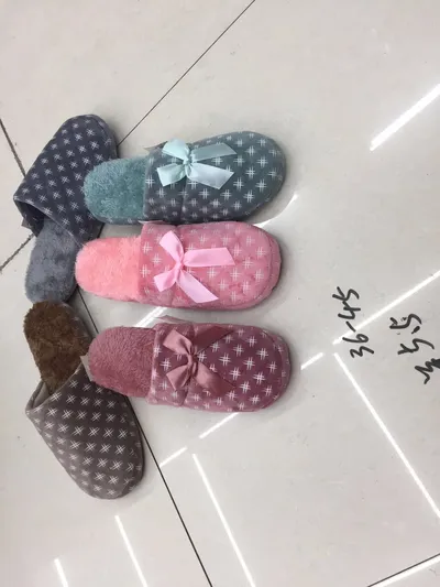 Home Warm Non-Slip Plush Slippers Foreign Trade Wholesale 41485 Slippers Autumn And Winter Home Slippers Non-Slip New Slippers Foreign Trade Wholesale