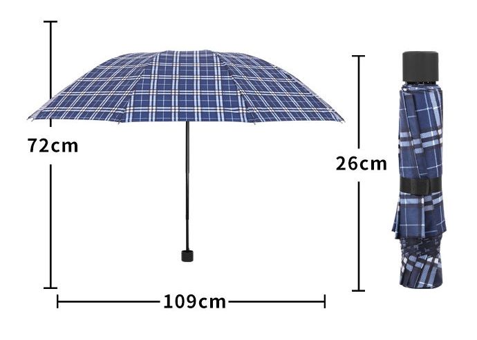 Ten-bone large umbrella, double and triple large folding umbrella, men's and women's business umbrella, three-fold sunny and rainy men's extra-large umbrella detail image 2