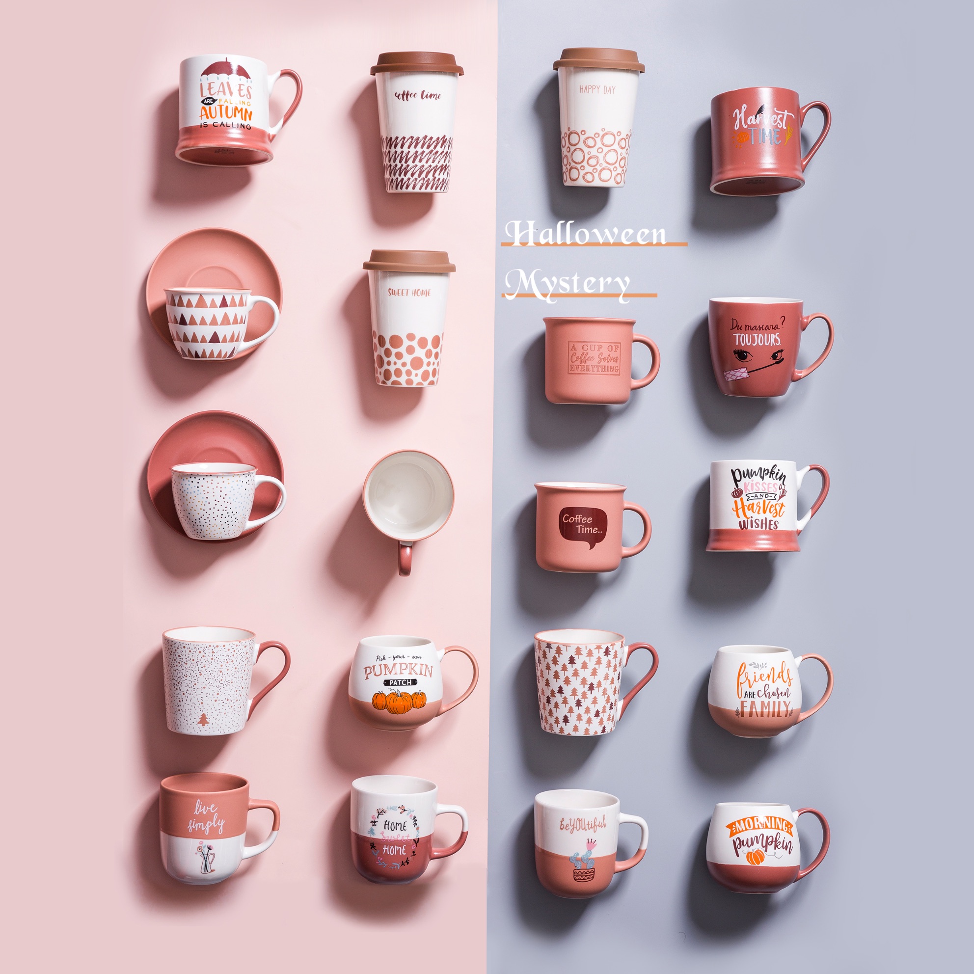 日用陶瓷厂家批发万圣节色釉马克杯陶瓷餐具系列详情图1