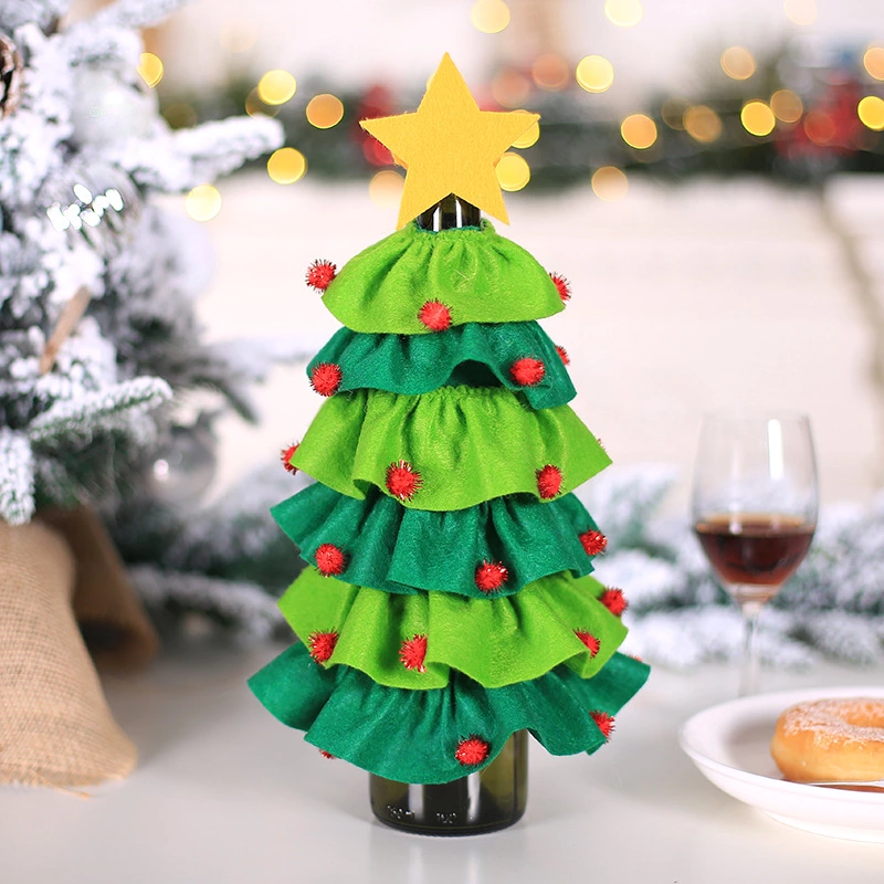 Christmas Decorations Christmas Tree Sticky Ball Five-Star Wine Bottle Set Restaurant Hotel Layout Props undefined