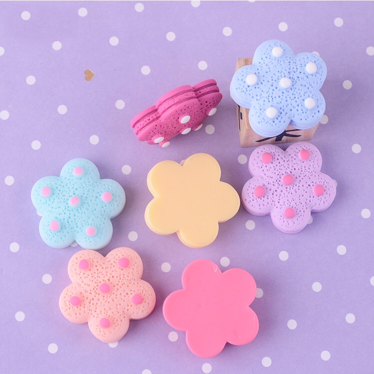 Diy handcraft mobile phone accessories Frosted feel floret resin accessories children's hair accessories