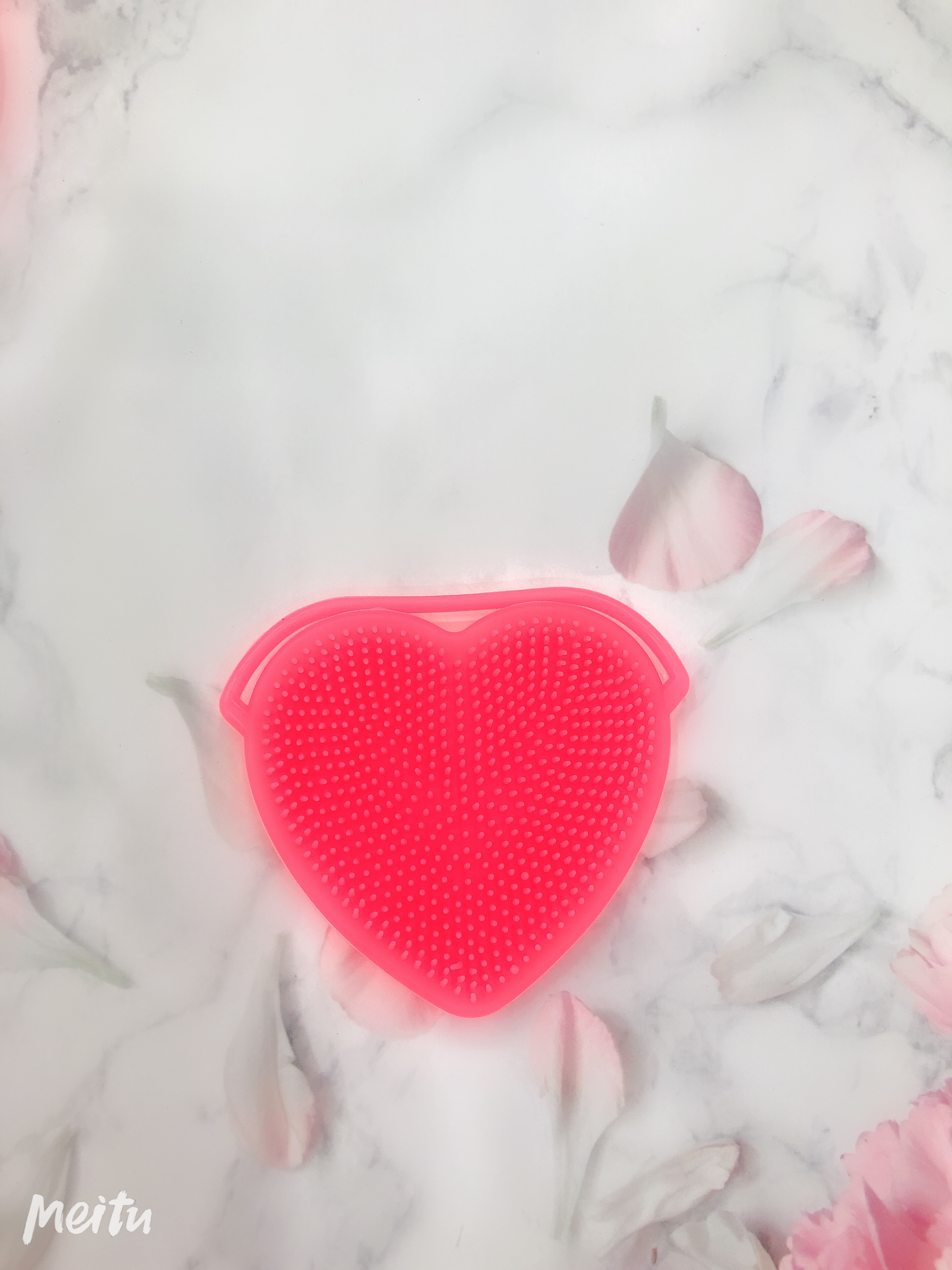 硅胶双面洗脸刷 心形洁面刷 婴儿洗头刷 清洁刷 美容刷细节图