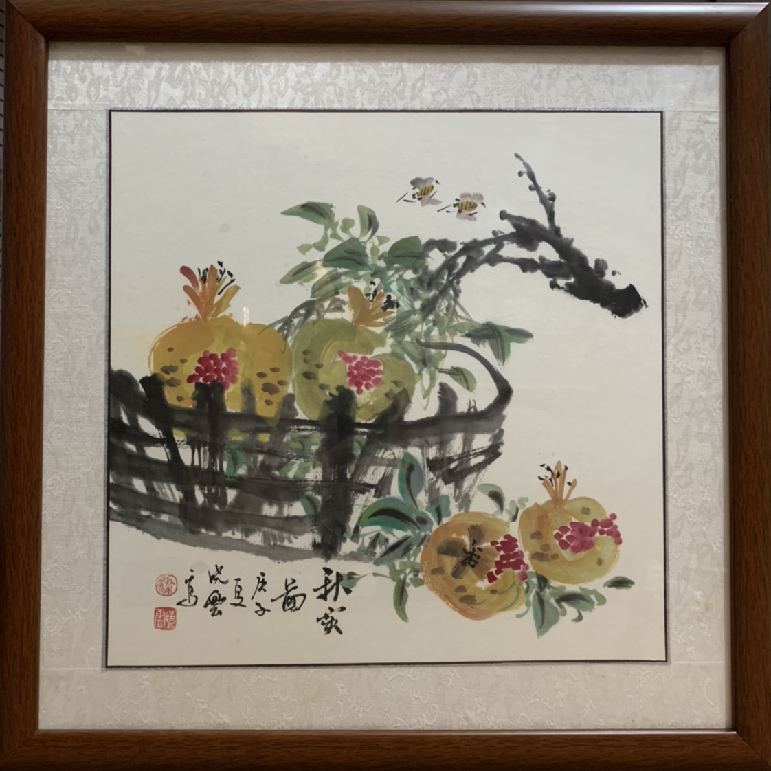 Finished painting, solid wood frame with glass, Chinese style Application Scenario
