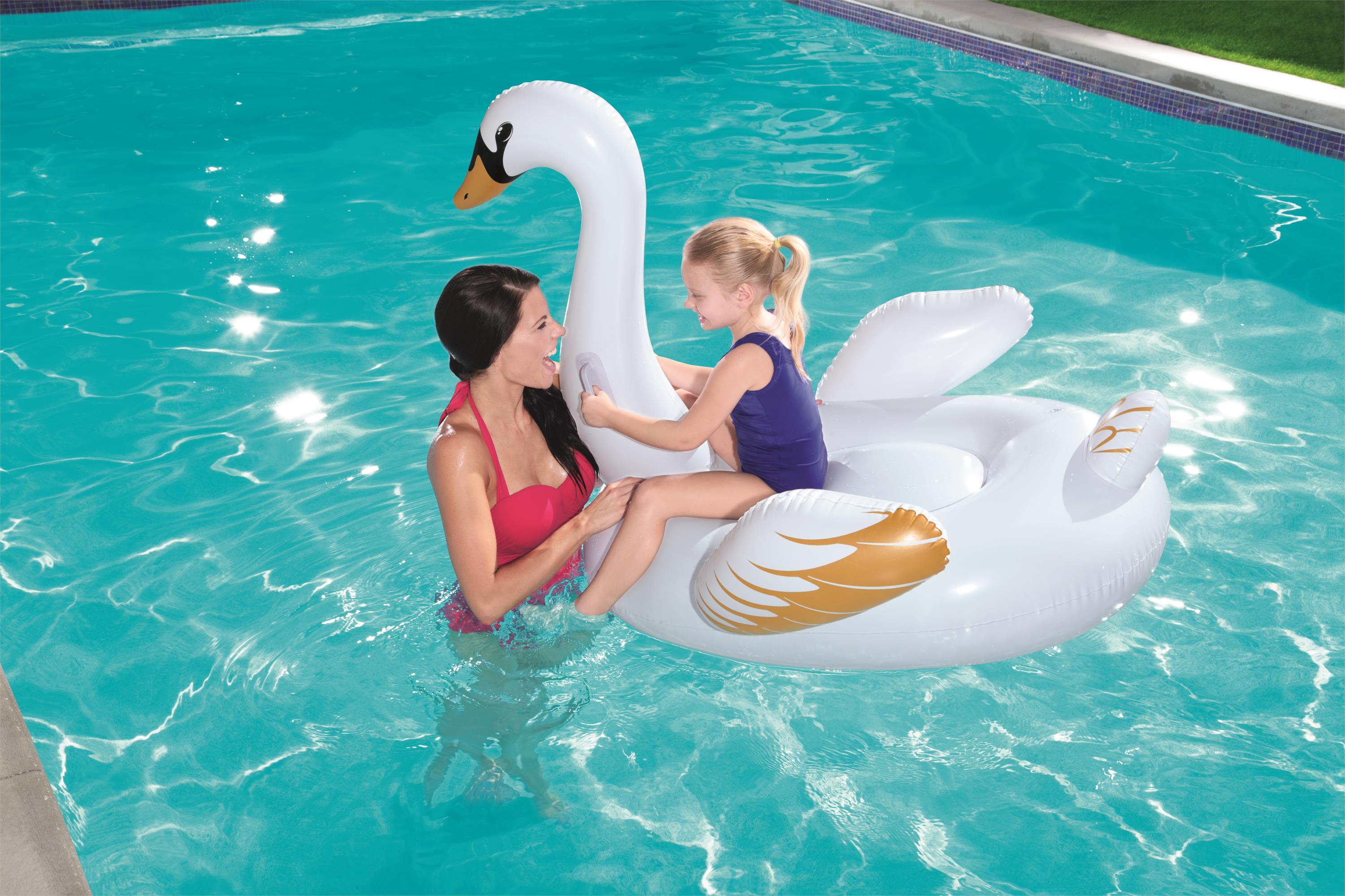 Bestway® 48" x 48"/1.22m x 1.22m 金色儿童天鹅坐骑 小天鹅