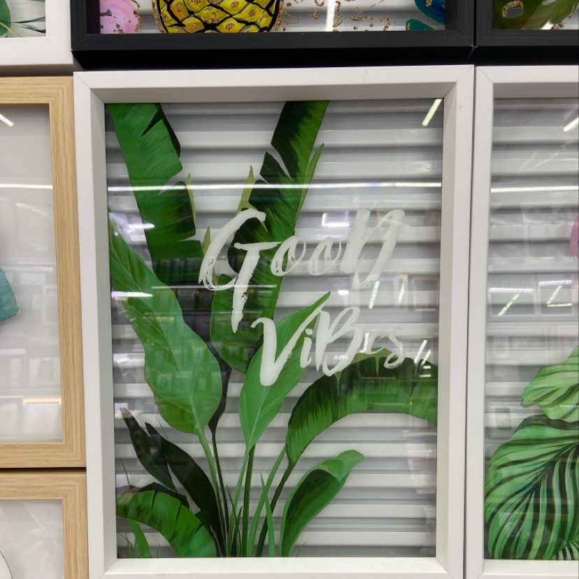 Green plant photo frame
