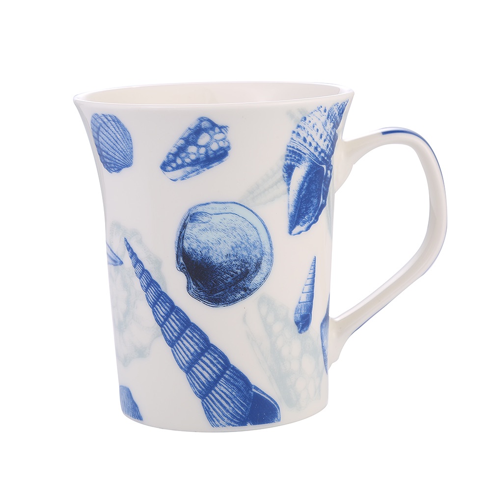 Wholesale of daily-use ceramics, Ocean series ceramic mugs with decals details Picture