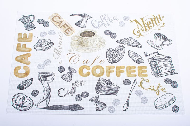 新款PVC防滑隔热垫欧式西餐垫皮革餐垫 花色随机