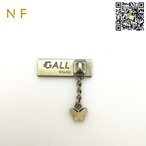 35mm ×10mm Qinggu wire alloy plate with butterfly Pendant thumbnail