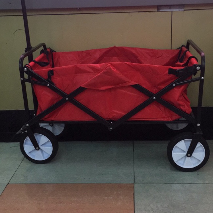 "National trend Chinese red storage four-wheel shopping cart luggage transport vehicle.