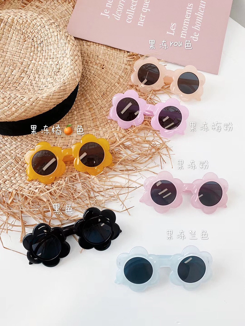 果冻色花朵可爱儿童宝宝男童女童儿童太阳镜1568